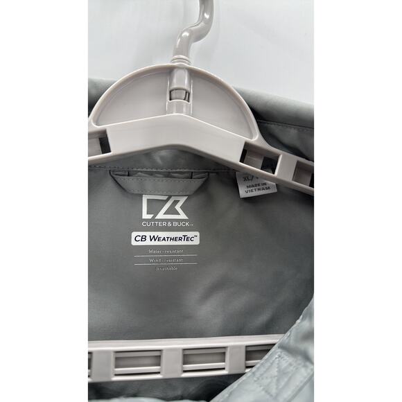 Cutter & Buck CB Gray Weather Tec Full Zip Jacket Light Gray size XL semi casual - Picture 3 of 8